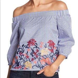 Romeo + Juliet | Off the Shoulder Embroidered Top | Various Sizes